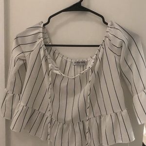 Fashion Nova Striped Summer Shirt